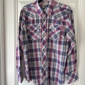 Vintage Dan River Men's Plaid Western Shirt